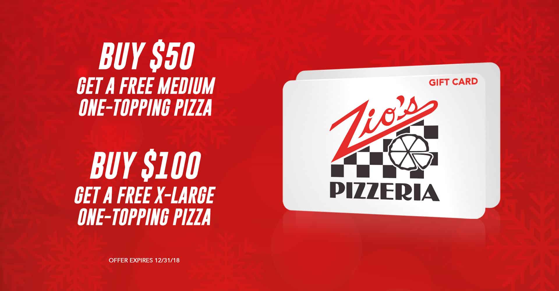 Give the Gift of Pizza with Zio's Pizzeria Gift Cards